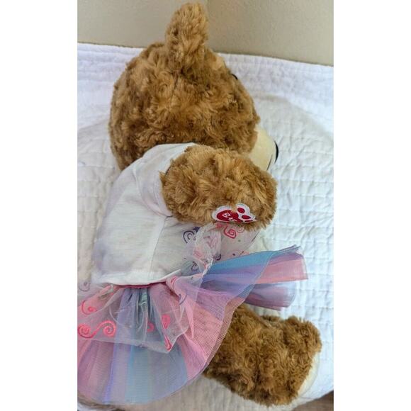 Build A Bear Teddy Brown Tan 15" Plush Stuffed Animal Toy Birthday Princess Tutu - Picture 4 of 11